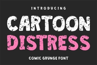 Cartoon Distress Fonts for Creative Designs