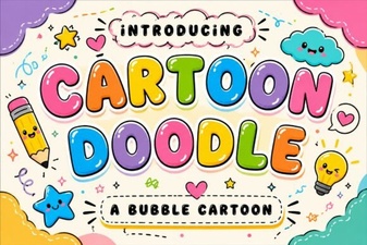 Craft with Creative Cartoon Doodle Fonts
